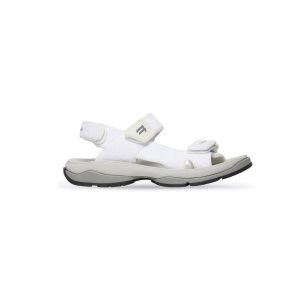 Women's Balenciaga Tourist Sandals White | 9846OAWFP