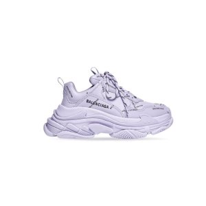 Women's Balenciaga Triple S Allover Logo Sneakers Purple | 2934AXFQE