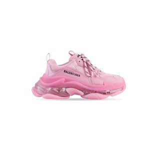 Women's Balenciaga Triple S Clear Sole Sneakers Pink | 3807DQCEJ