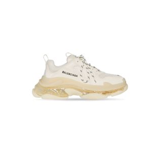 Women's Balenciaga Triple S Clear Sole Sneakers Beige | 4769DLHMB