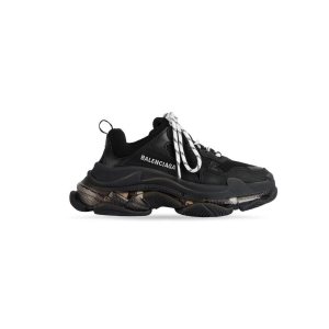 Women's Balenciaga Triple S Clear Sole Sneakers Black | 6430YIPNB