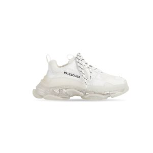 Women's Balenciaga Triple S Clear Sole Sneakers White | 9825DFVQW