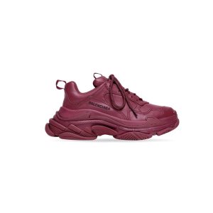 Women's Balenciaga Triple S Sneakers Burgundy | 0348PAZQS