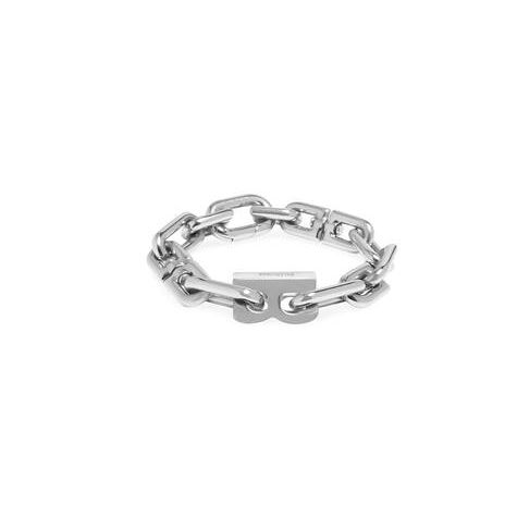 Men's Balenciaga B Chain Thin Bracelet Jewelry Silver | 6531XZUMO