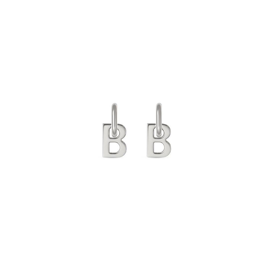 Men\'s Balenciaga B Chain Xs Earrings Jewelry Silver | 0579MKDXJ