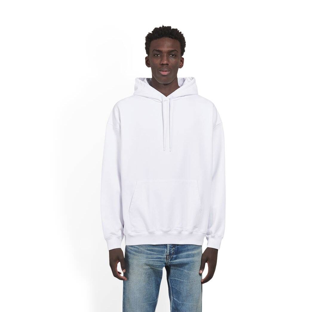 Men's Balenciaga Balenciaga Hoodie White | 4239UMZPQ