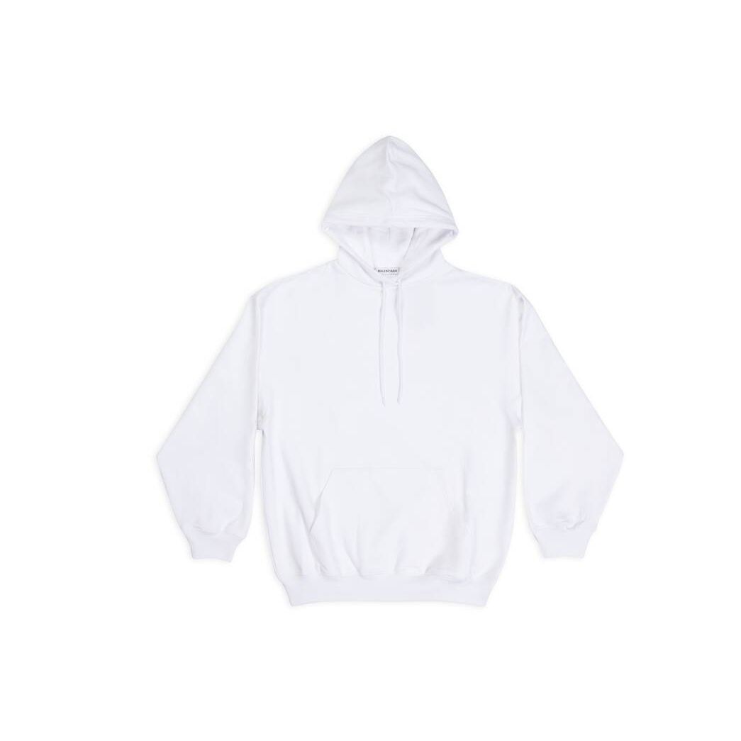 Men's Balenciaga Balenciaga Hoodie White | 4239UMZPQ