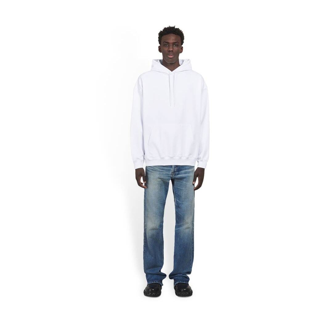 Men\'s Balenciaga Balenciaga Hoodie White | 4239UMZPQ