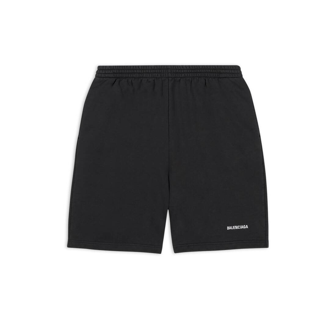 Men\'s Balenciaga Balenciaga Sweat Shorts Pants Black | 0421AOLJY