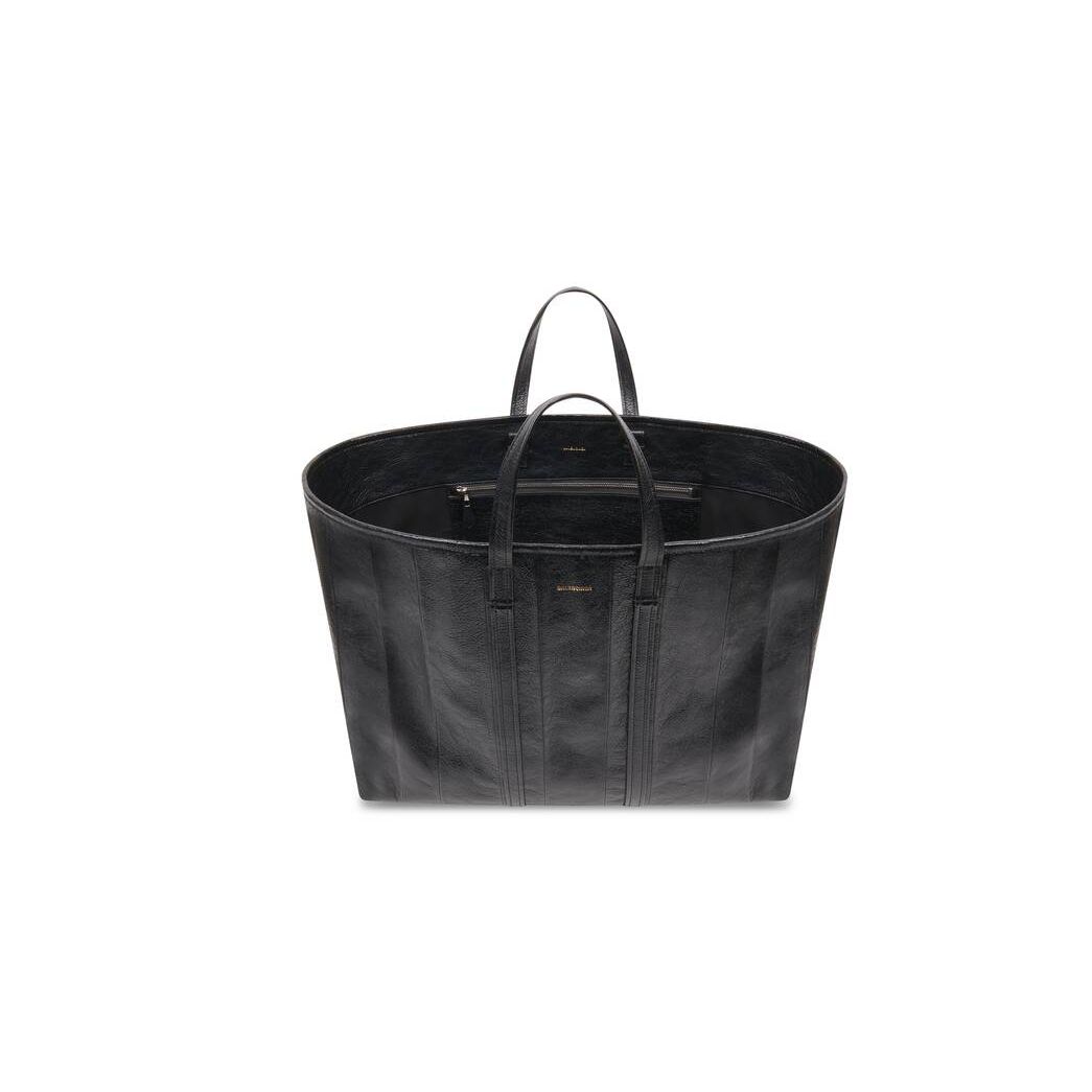 Men's Balenciaga Barbes Large East-west Tote Bags Black | 5813CLEFO