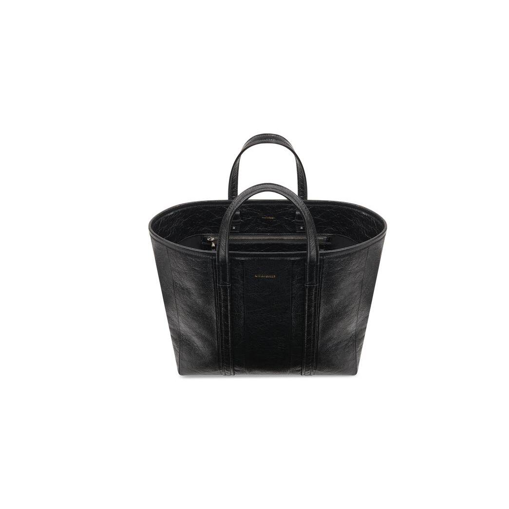 Men's Balenciaga Barbes Medium East-west Tote Bags Black | 3521WGHYM