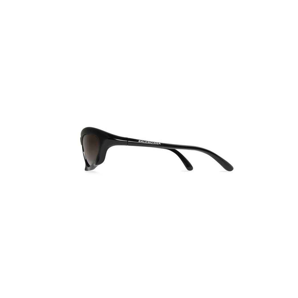 Men's Balenciaga Bat Rectangle Sunglasses Black | 0926JLNTG