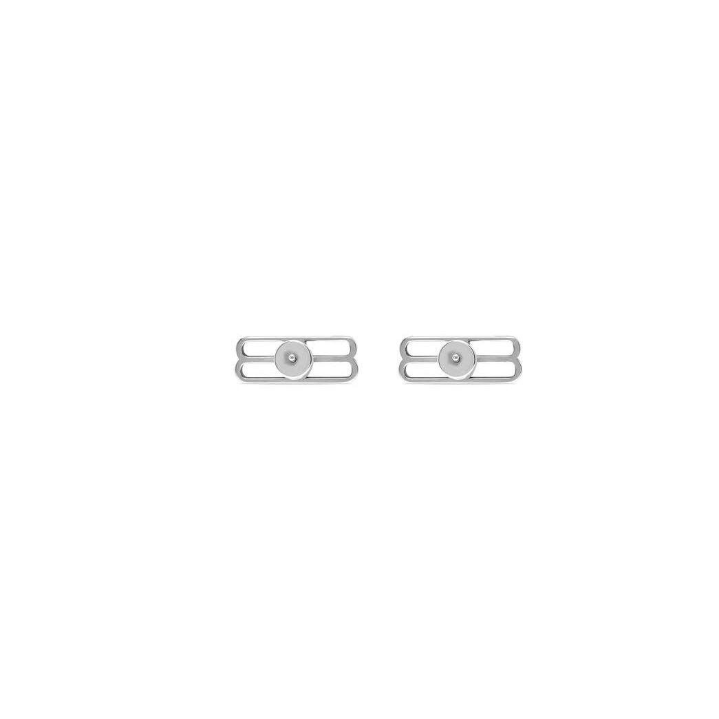 Men's Balenciaga Bb Icon Earrings Jewelry Silver | 3926YFHGI