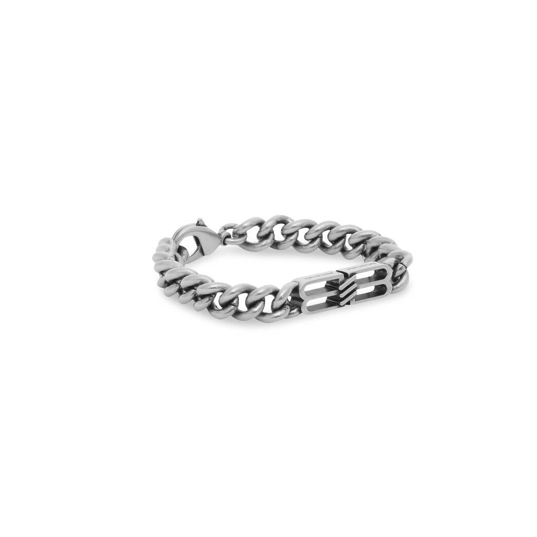 Men's Balenciaga Bb Icon Gourmette Bracelet Jewelry Silver | 5483JPEOK