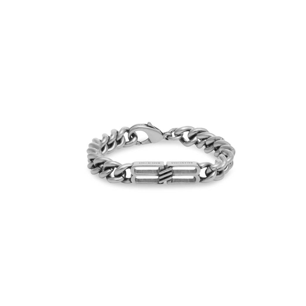 Men\'s Balenciaga Bb Icon Gourmette Bracelet Jewelry Silver | 5483JPEOK