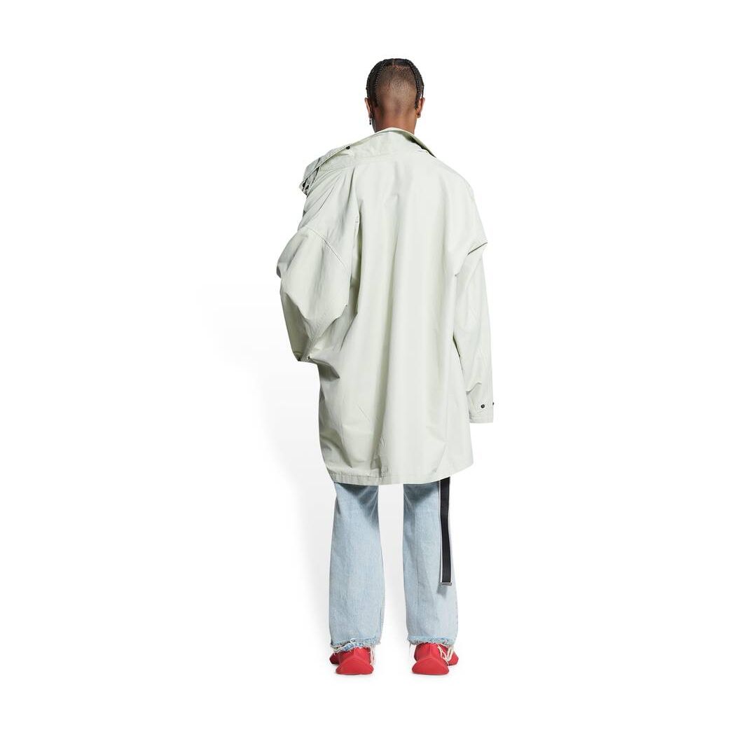 Men's Balenciaga Bb Paris Icon Long Parka Jackets Beige | 9613IVZAH