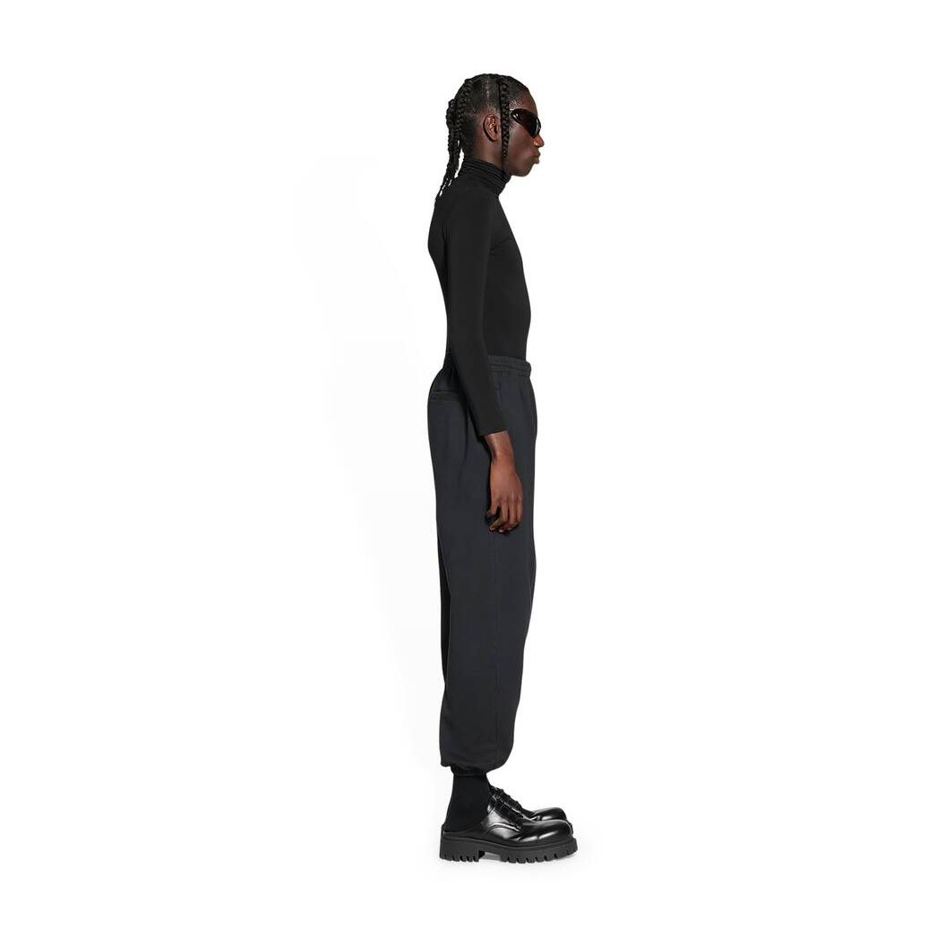 Men's Balenciaga Bb Paris Icon Stretch Knee Sweatpants Pants Black | 3164MBJSP