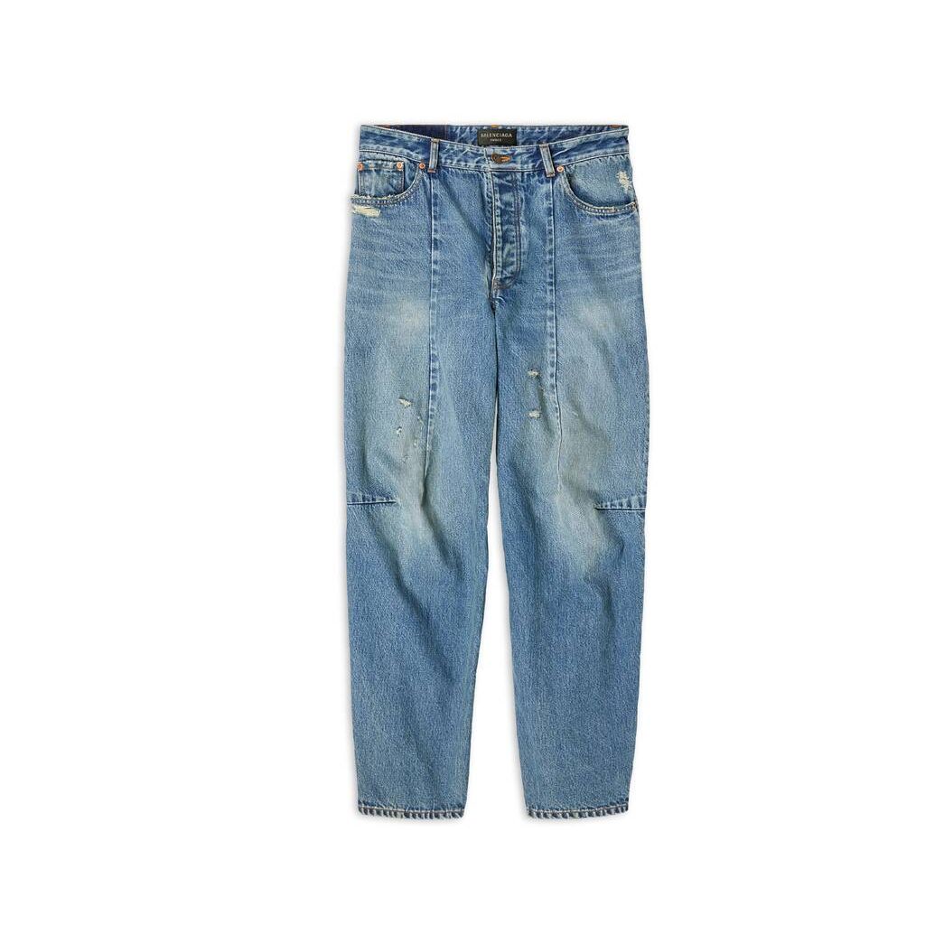 Men's Balenciaga Biker Darts Pants Blue | 2840KQUHZ