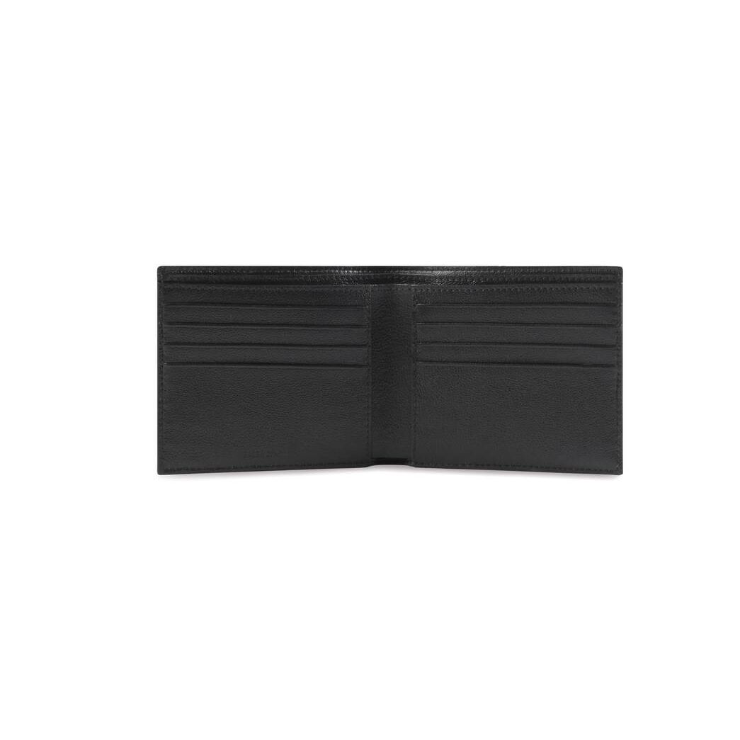 Men's Balenciaga Cash Square Folded Wallets Black | 6102KSJGY