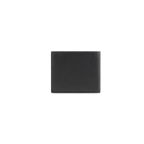 Men's Balenciaga Cash Square Folded Wallets Black | 6102KSJGY