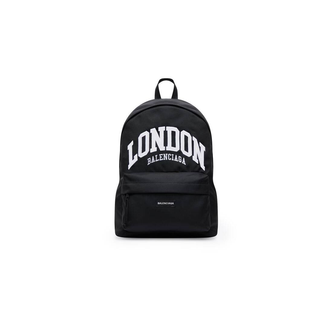 Men's Balenciaga Cities London Explorer Backpacks Black | 1359HFJSX