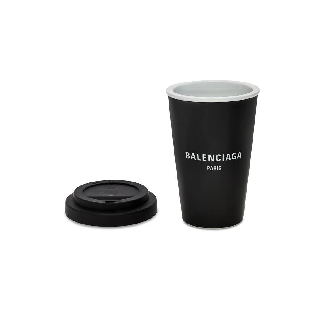 Men's Balenciaga Cities Paris Cup Equipment Black | 0613GSTON