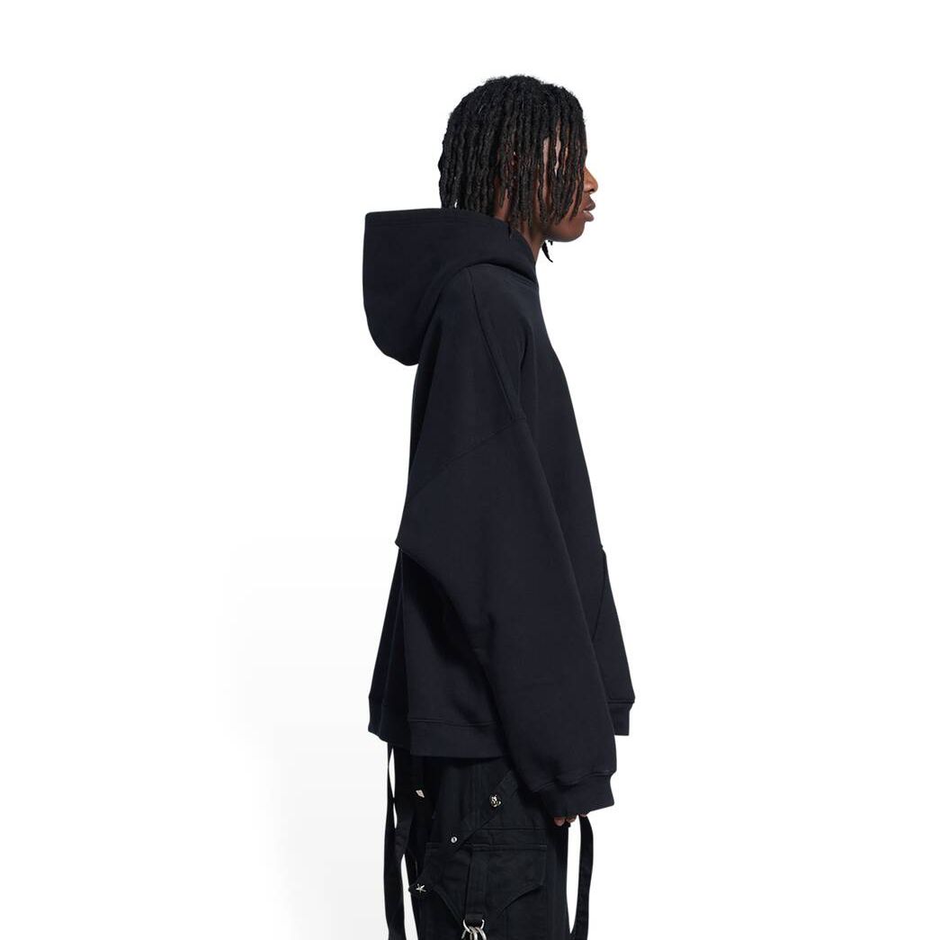 Men's Balenciaga Cities Paris Wide Fit Hoodie Black | 6904ZPYEM