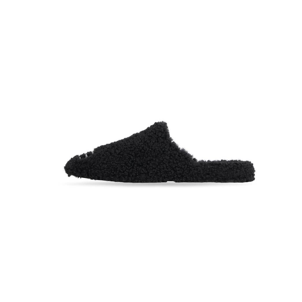 Men's Balenciaga Cosy Bb Mule Sandals Black | 7285TZPVD