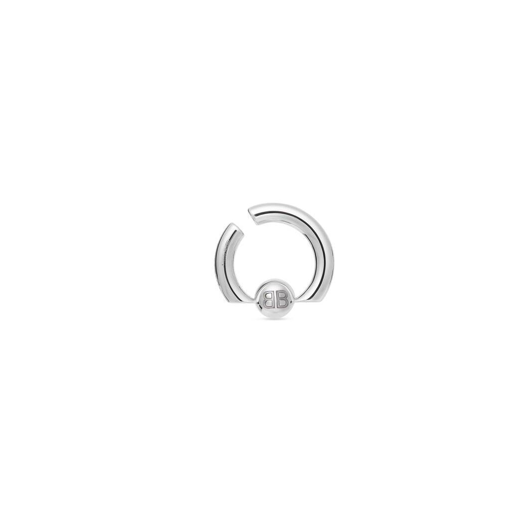 Men\'s Balenciaga Cut Ear Cuff Jewelry Silver | 8132YCXUP