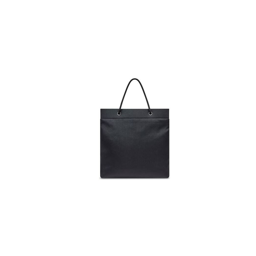 Men's Balenciaga Explorer Small Embroidered Tote Bags Black | 1356RBNYU