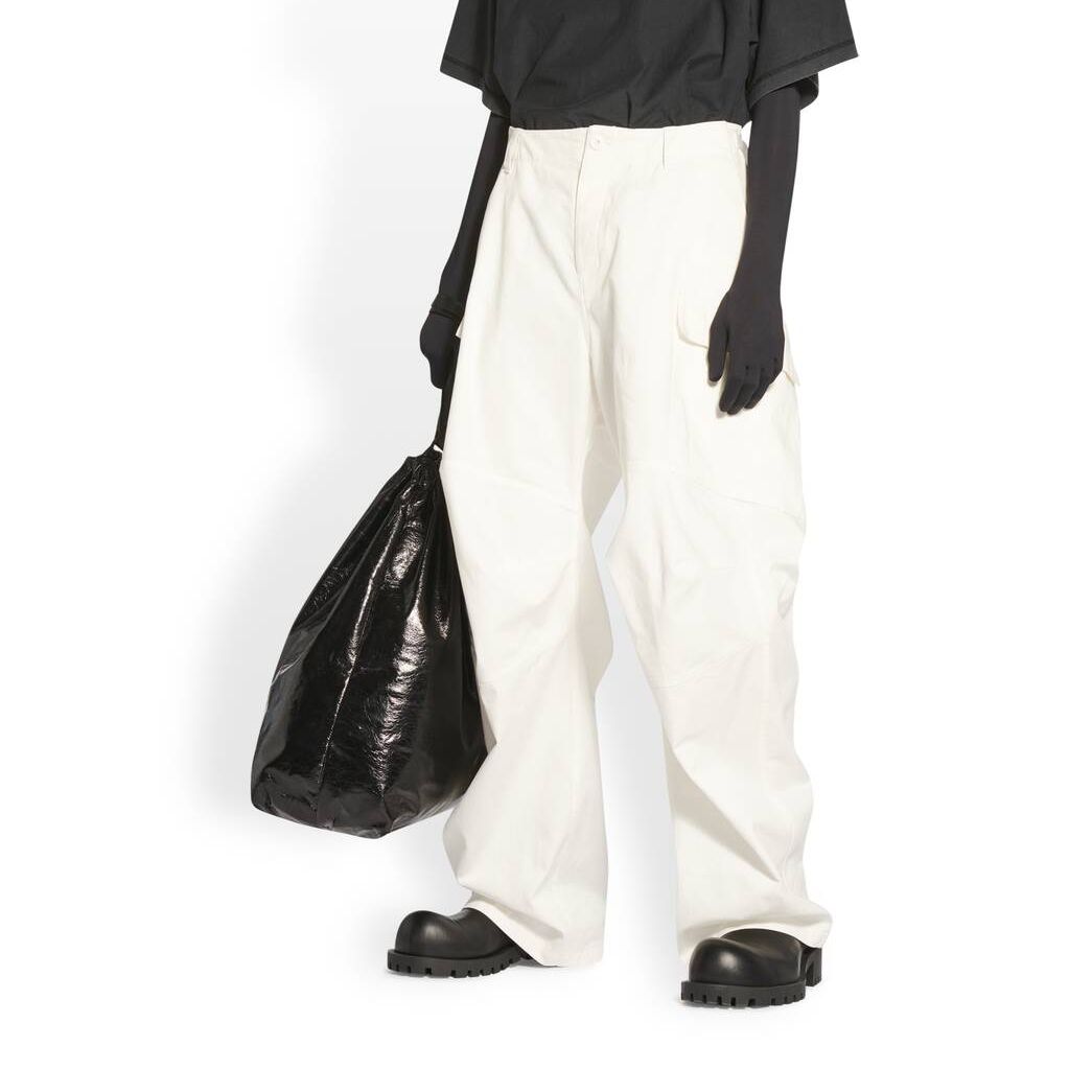 Men's Balenciaga Kick Cargo Pants White | 8793DYLKA