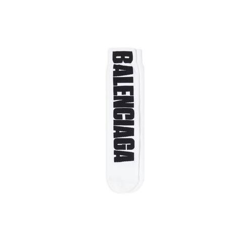 Men's Balenciaga Logo Socks White | 3165AHMPZ