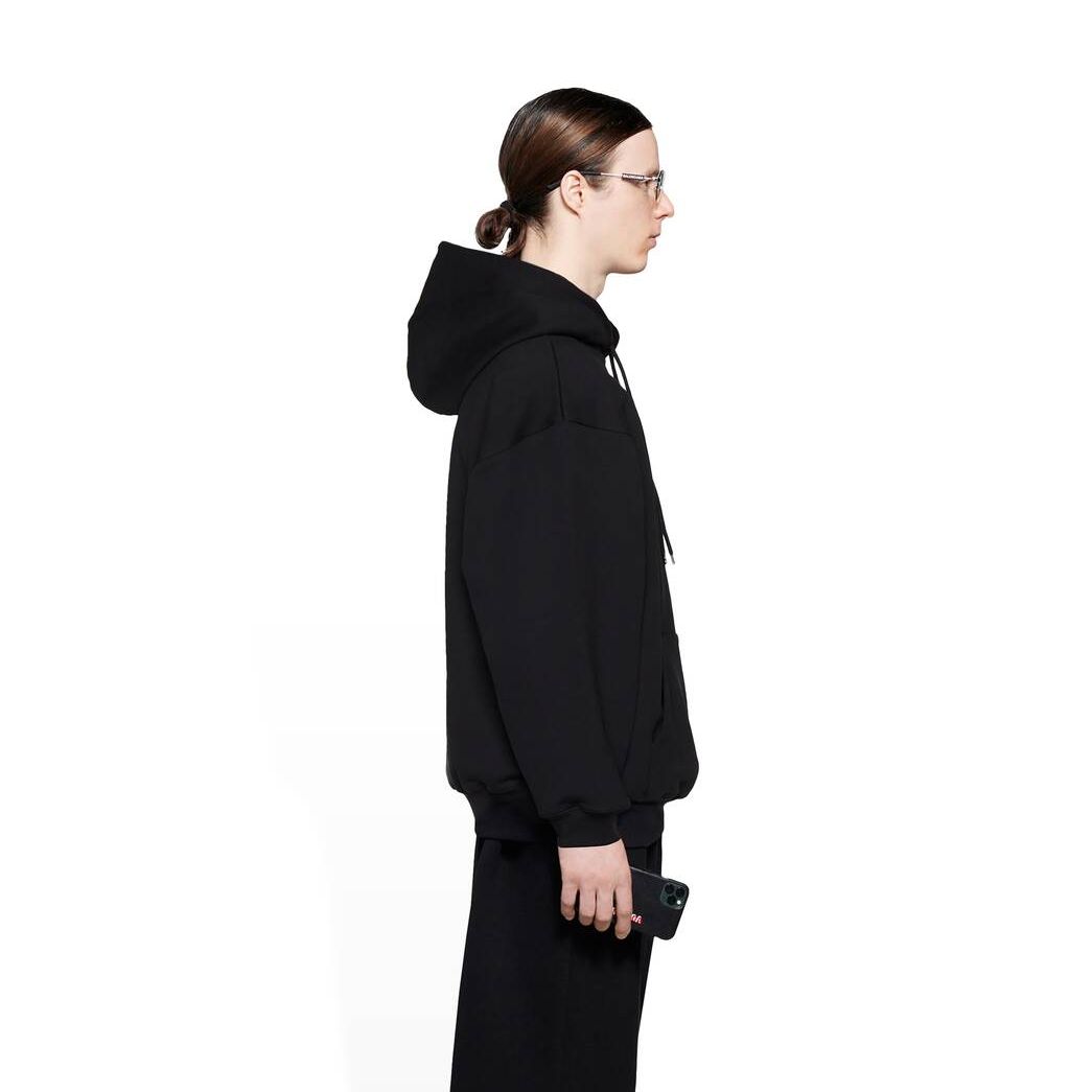 Men's Balenciaga New Copyright Medium Fit Hoodie Black | 2407DXBWV