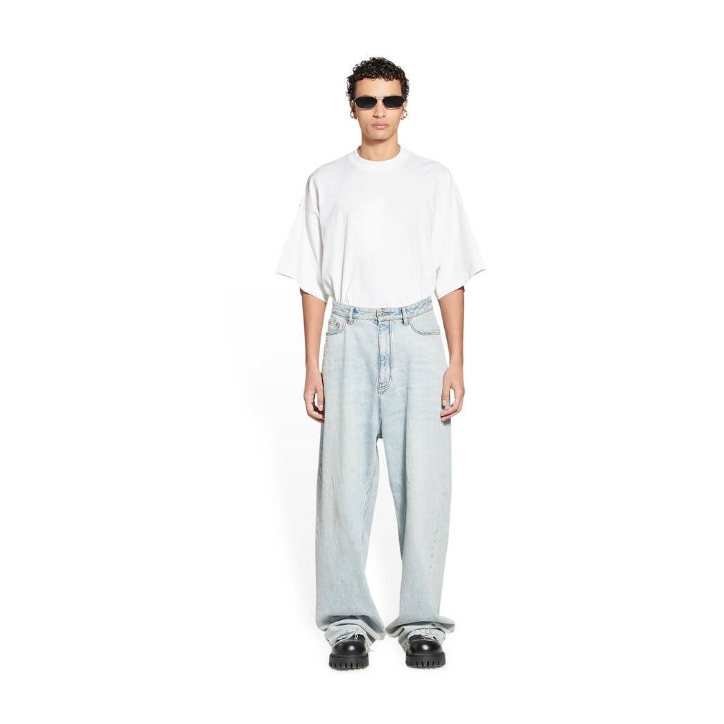 Men\'s Balenciaga Pull-up Pants Light Blue | 0983EFAVO