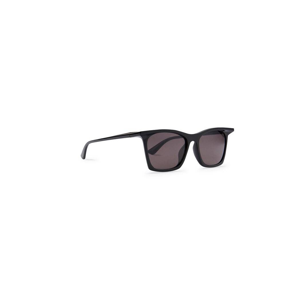 Men's Balenciaga Rim Rectangle Adjusted Fit Sunglasses Black | 4670PBRKF