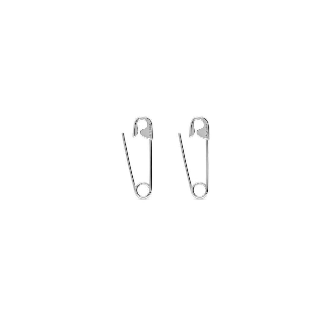 Men's Balenciaga Safe Xs Earrings Jewelry Silver | 9186LHGAI