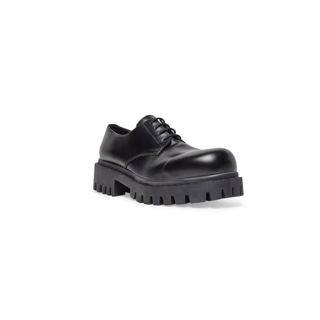 Men's Balenciaga Sergent 20mm Derby Boots Black | 8019DKSZX