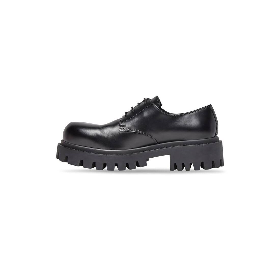 Men's Balenciaga Sergent 20mm Derby Boots Black | 8019DKSZX