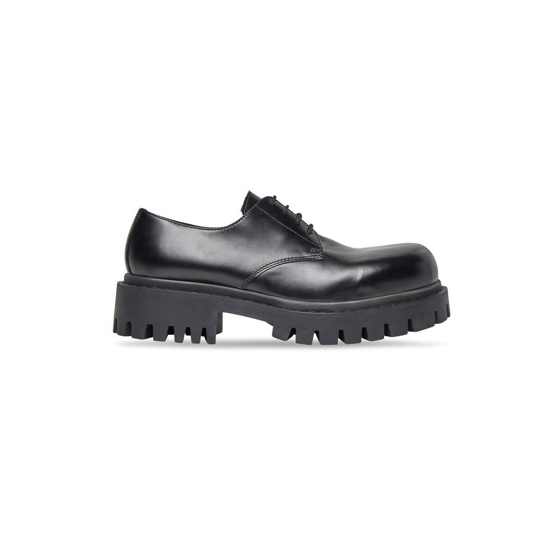 Men\'s Balenciaga Sergent 20mm Derby Boots Black | 8019DKSZX