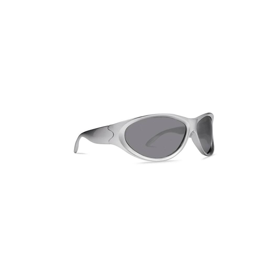 Men's Balenciaga Swift Round Sunglasses Silver | 4061HDLUM