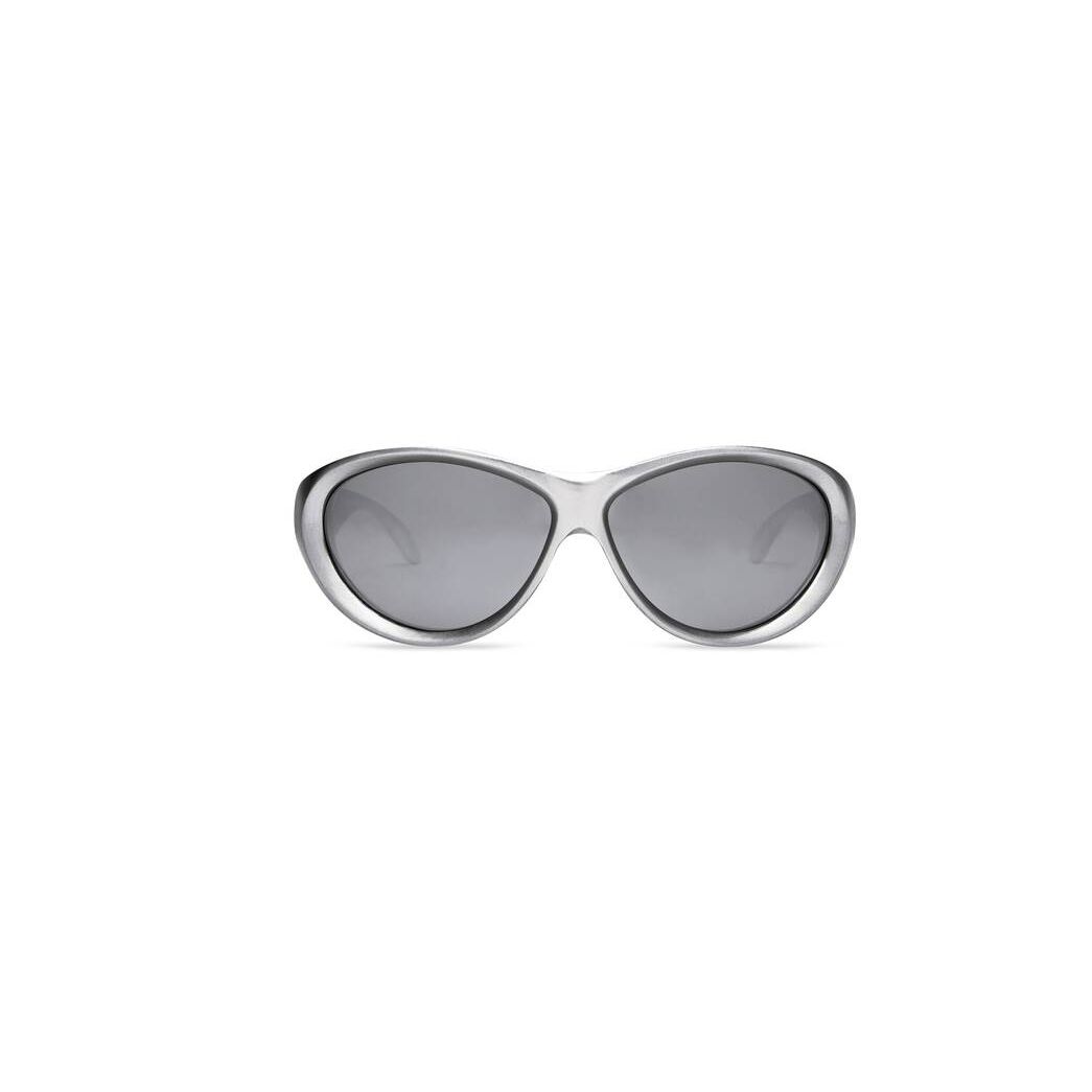 Men\'s Balenciaga Swift Round Sunglasses Silver | 4061HDLUM