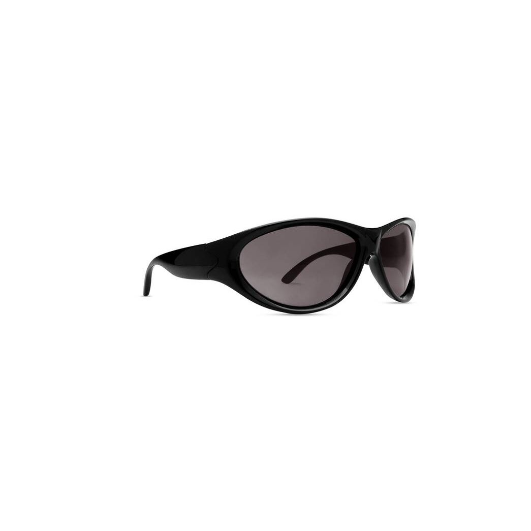 Men's Balenciaga Swift Round Sunglasses Black | 8542HPFVX