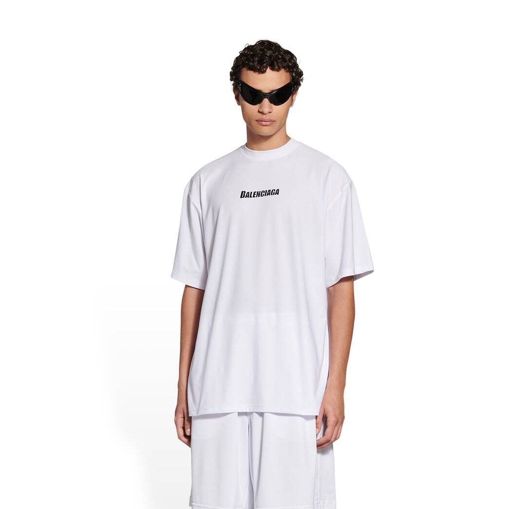 Men's Balenciaga Swim T Shirts White | 2385NIKGC