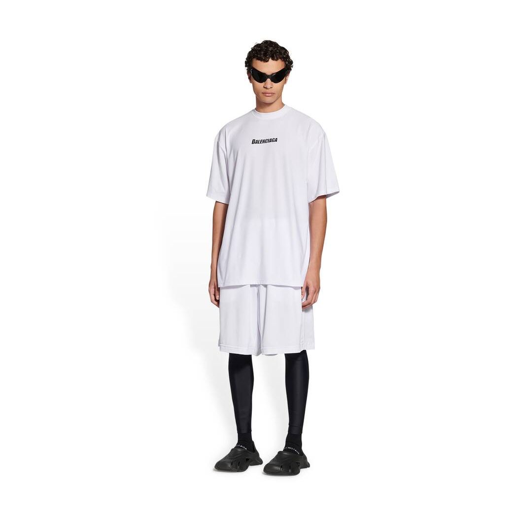 Men\'s Balenciaga Swim T Shirts White | 2385NIKGC