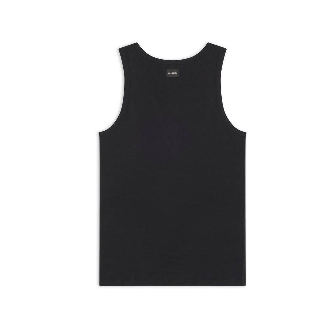 Men's Balenciaga Tank Top Shirts Black | 1623YZLIR