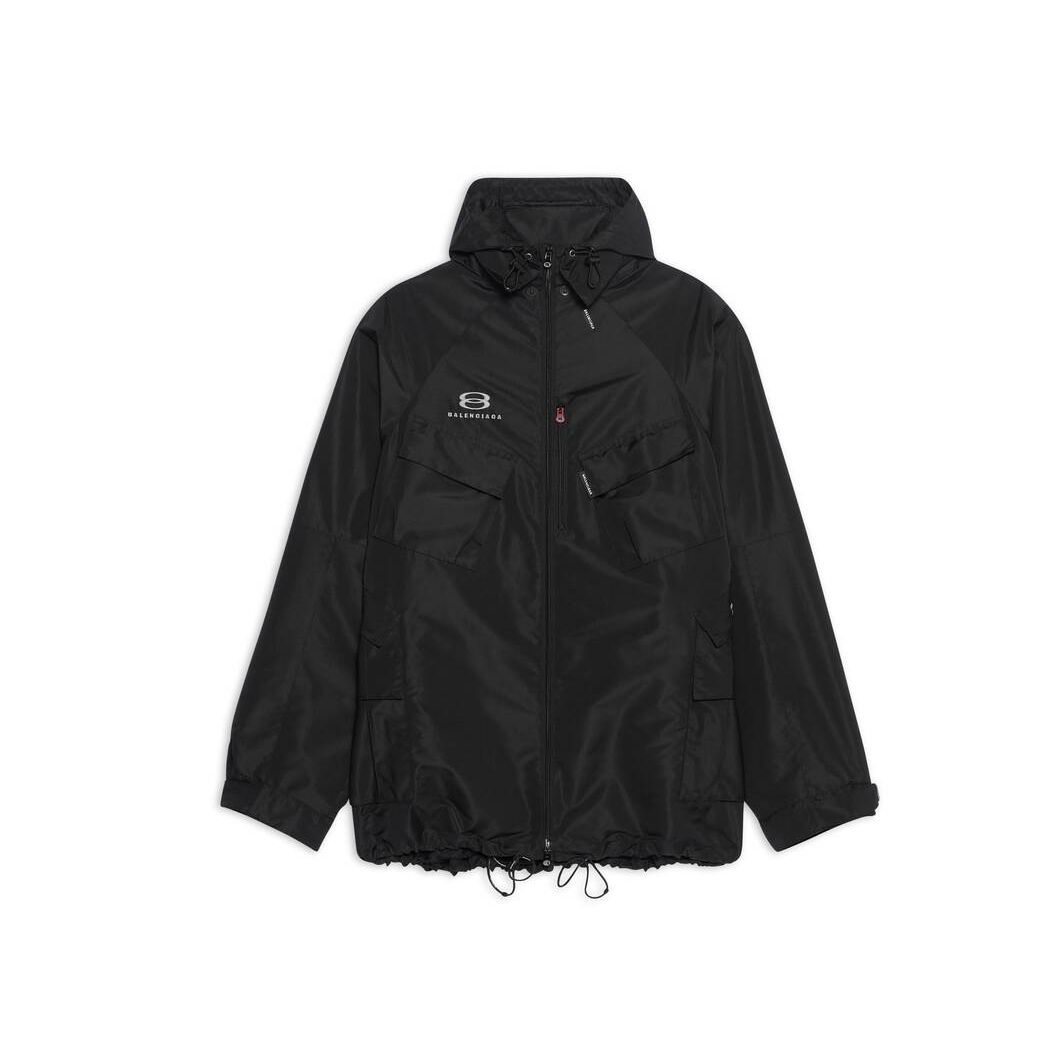 Men's Balenciaga Technical Parka Jackets Black | 3091HDFBM