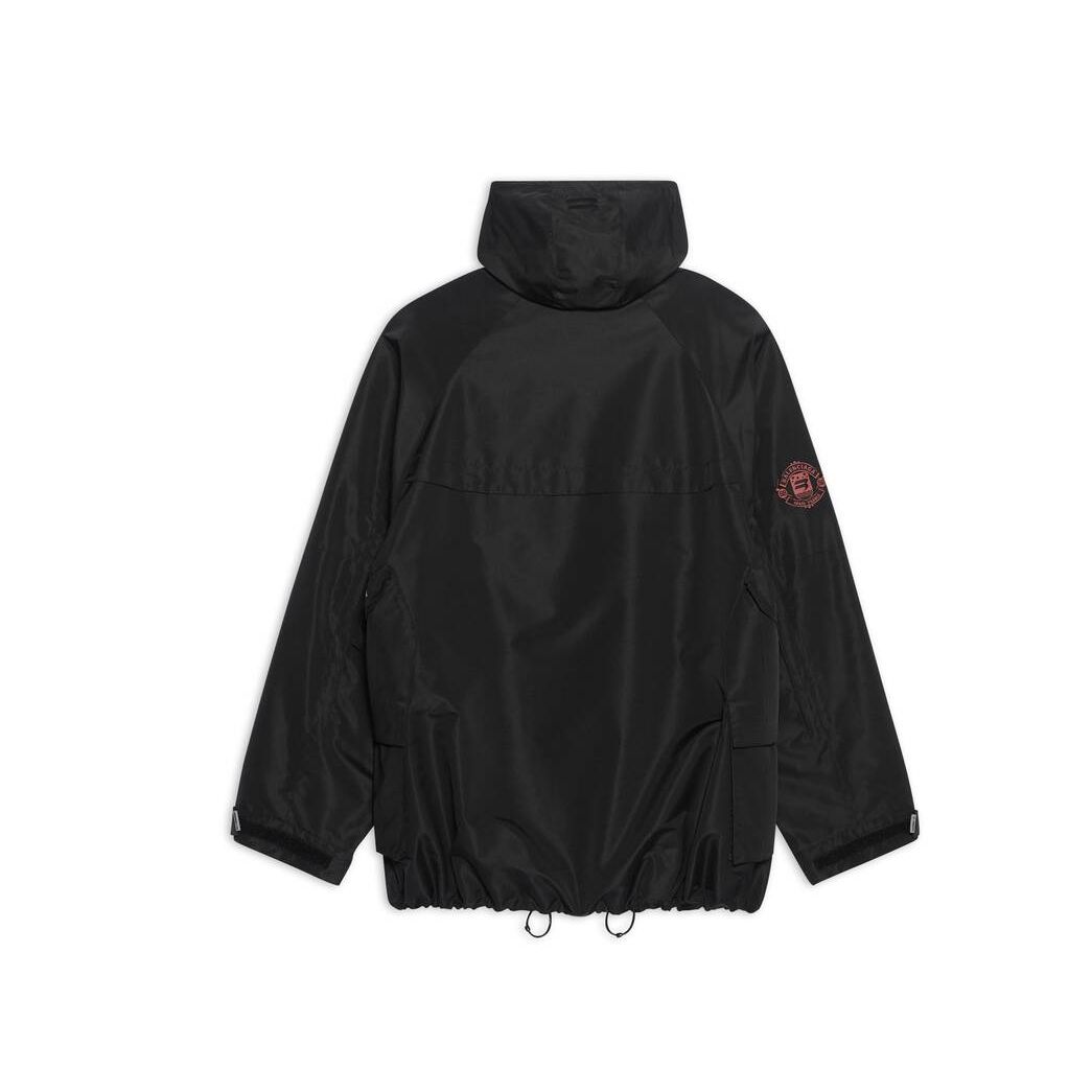 Men's Balenciaga Technical Parka Jackets Black | 3091HDFBM