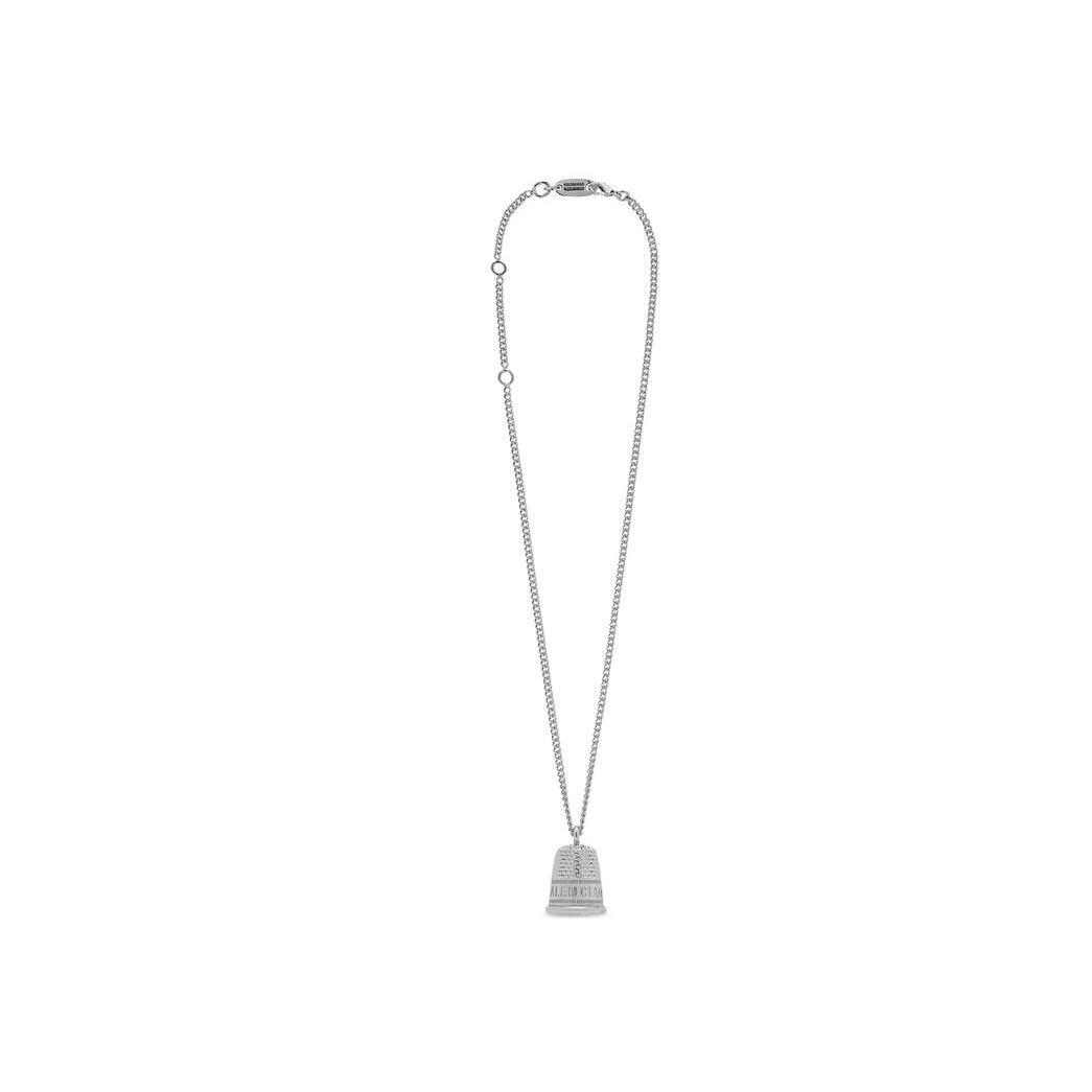 Men\'s Balenciaga Thimble Necklace Jewelry Silver | 4295DPZEI