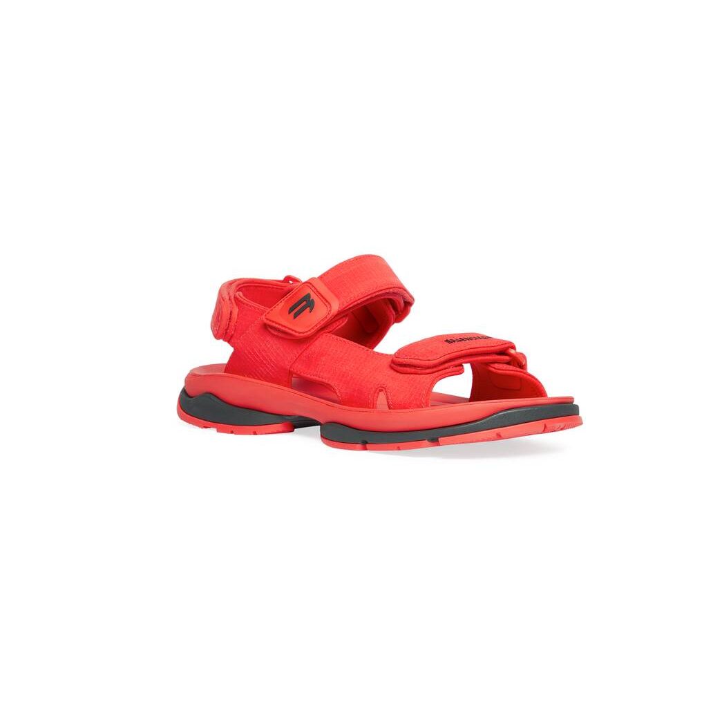 Men's Balenciaga Tourist Sandals Red | 1570OJQHK