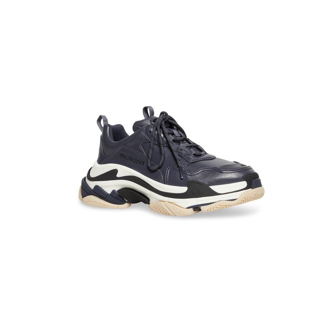 Men's Balenciaga Triple S Sneakers Blue | 1764DQCTY